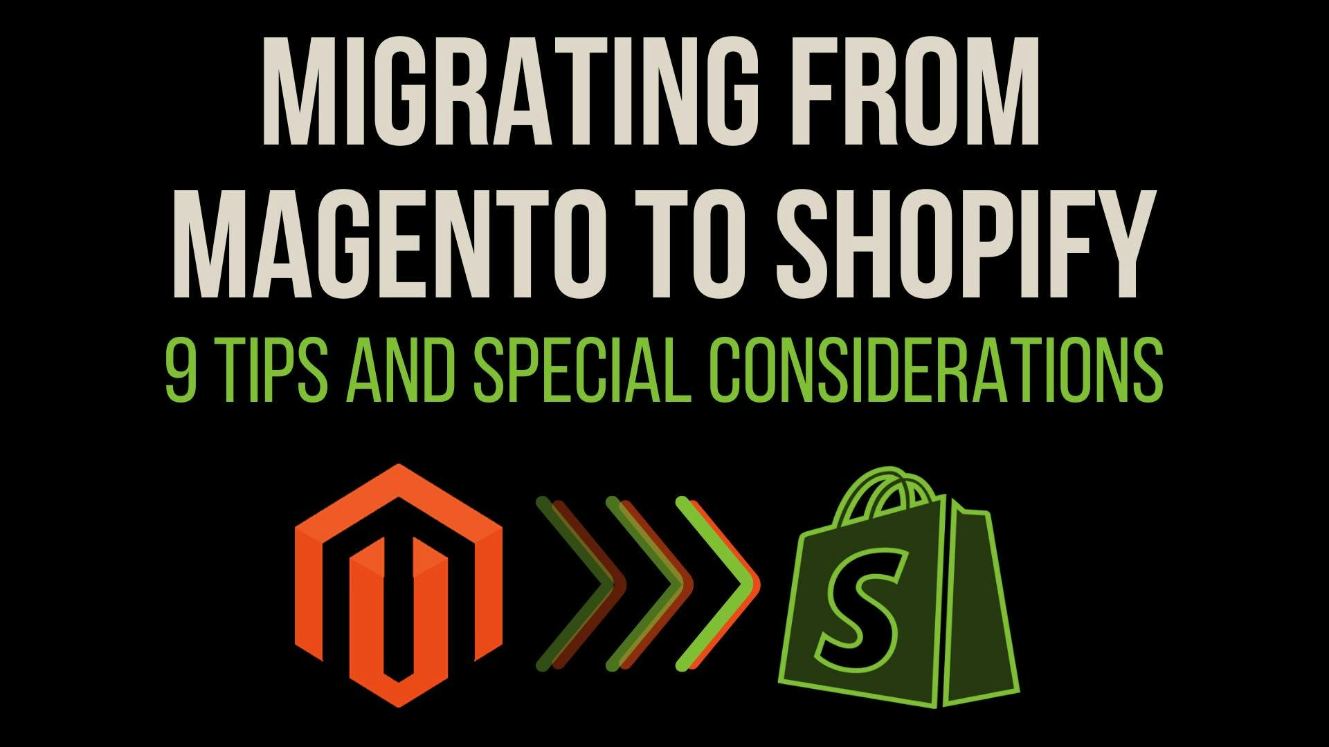 Migrating from Magento to Shopify